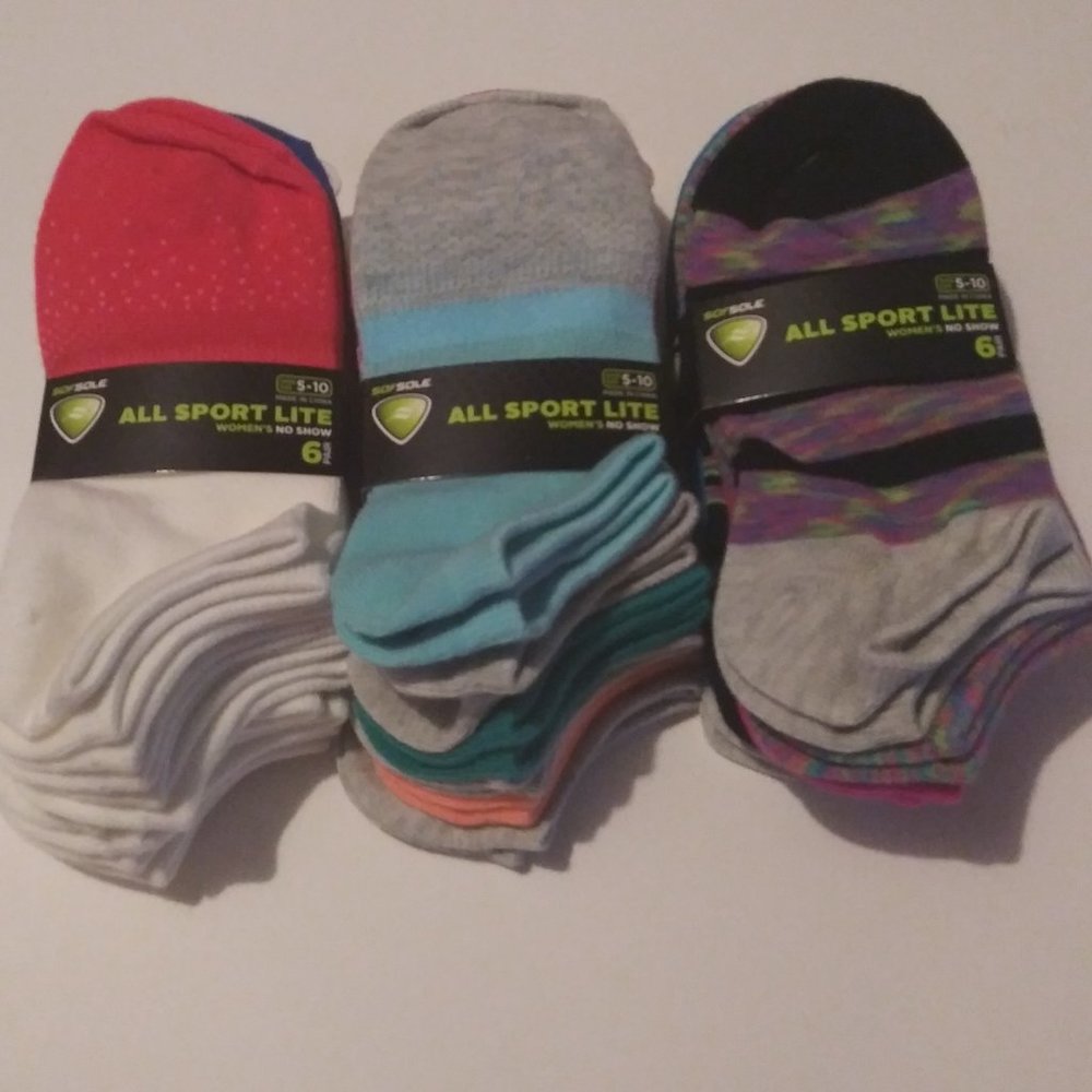 18 Pairs Women's No Show Socks